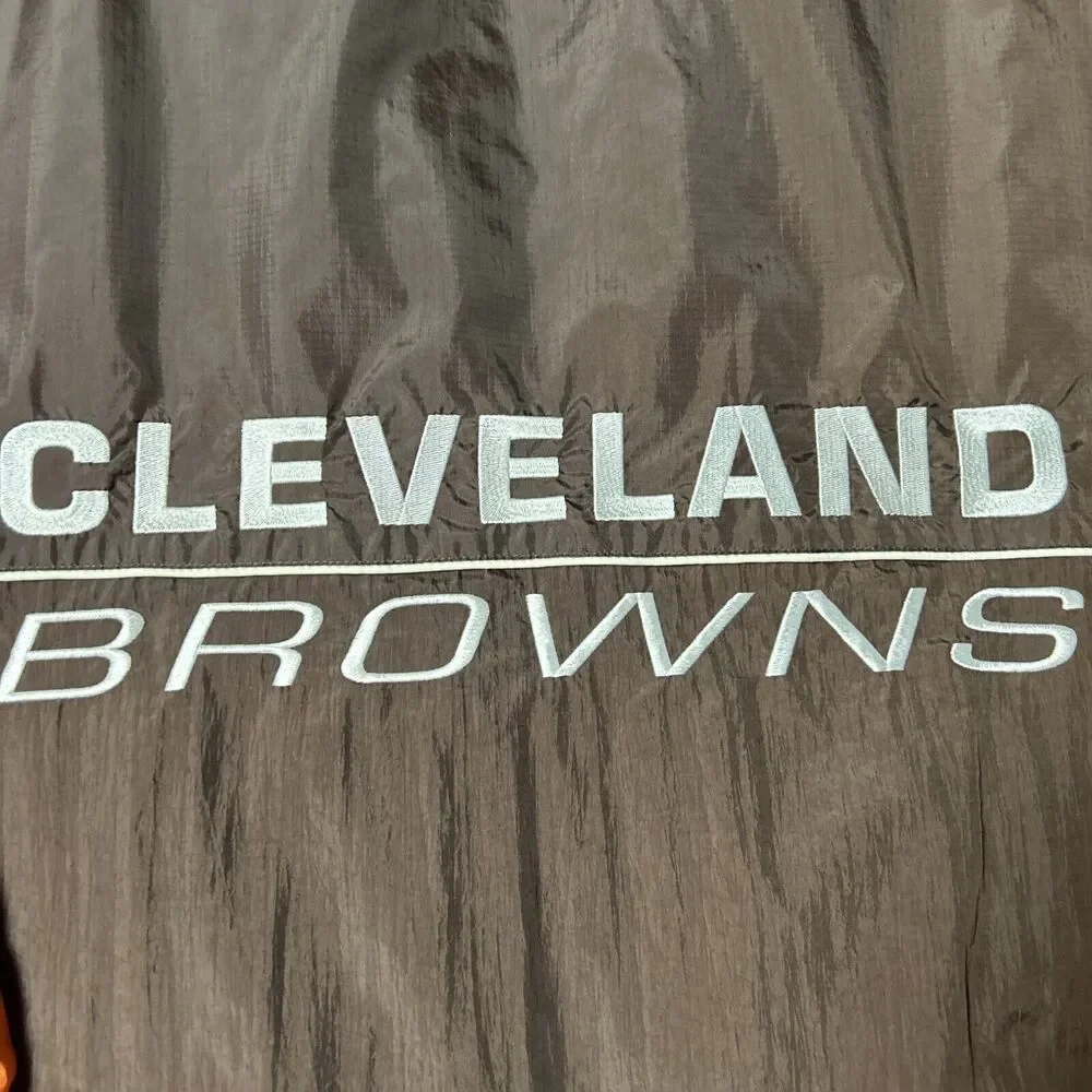Vintage 90s Logo Athletic Game Day Jacket Windbreaker Cleveland Browns Men’s XL - Picture 8 of 8